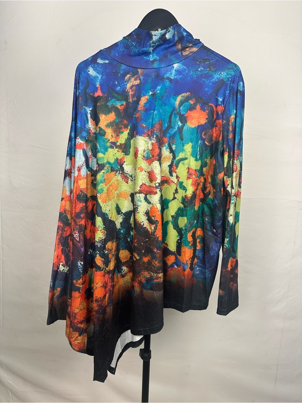 Abstract Multicolor Long Sleeve Women's Top - No Brand